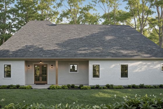 Exterior - Rear Elevation for Farmhouse House Plan #21-510 - 3 bed, 2 bath