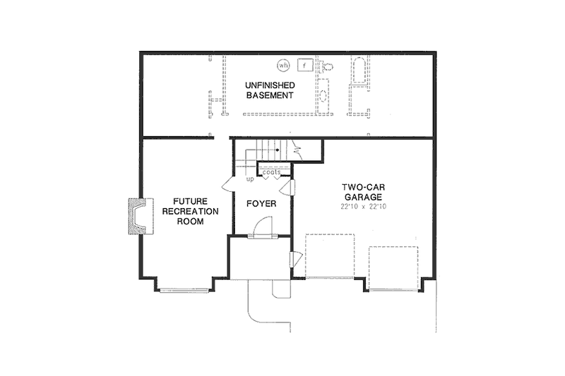 Dream House Plan - Floor Plan - Lower Floor for European House Plan #18-9030 - 3 bed, 2 bath