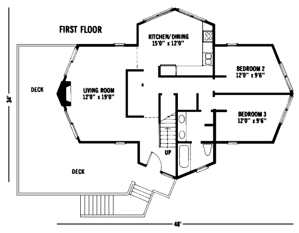Modern Floor Plan - Main Floor Plan #307-101
