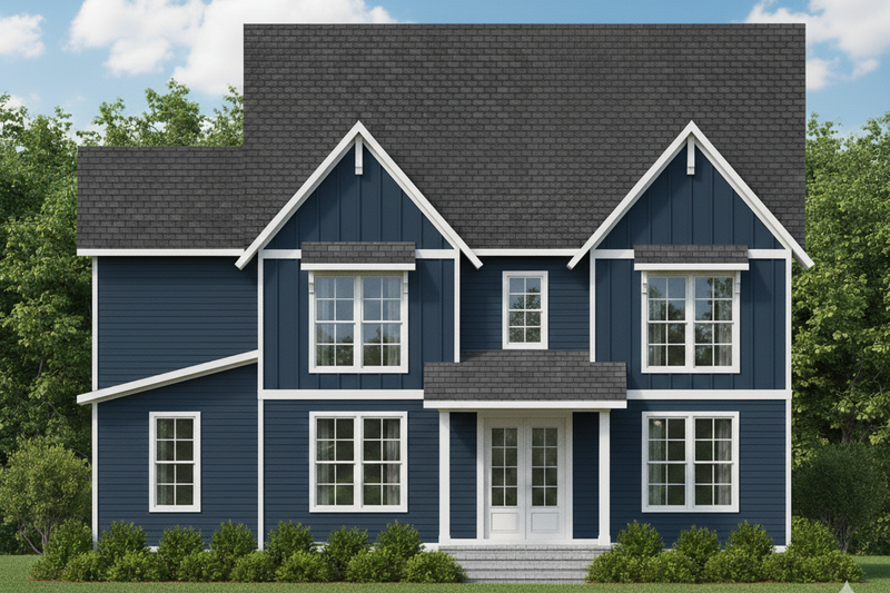 House Blueprint - Farmhouse Exterior - Front Elevation Plan #1080-22