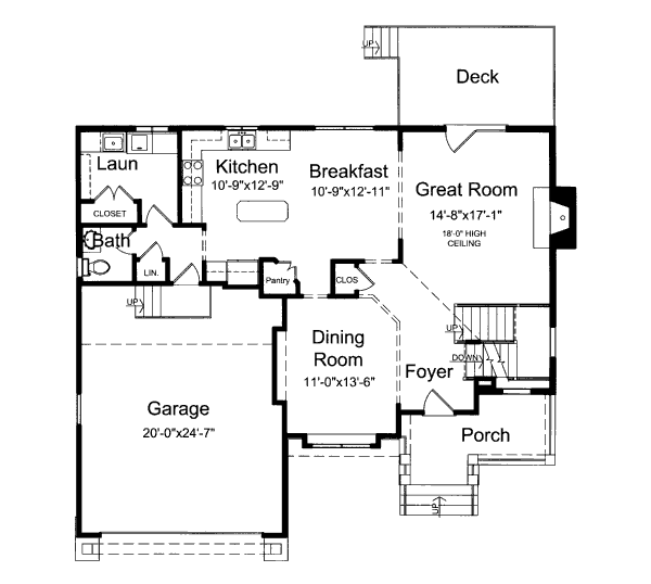 Traditional Floor Plan - Main Floor Plan #46-426