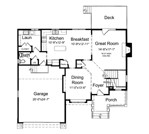 House Design - Traditional Floor Plan - Main Floor Plan #46-426