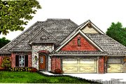 European Style House Plan - 4 Beds 2 Baths 2034 Sq/Ft Plan #310-672 