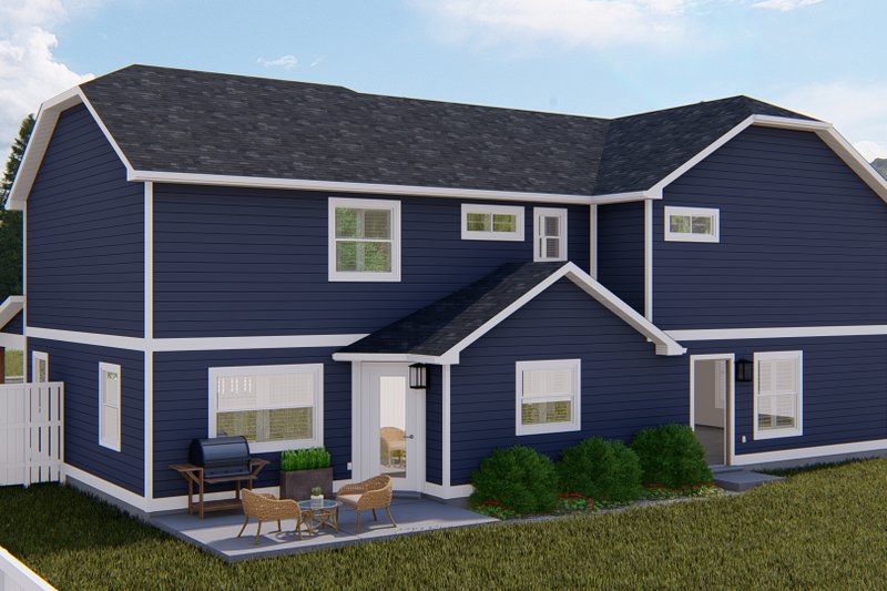 Architectural House Design - Exterior - Rear Elevation 2 for Traditional House Plan #1060-138 - 4 bed, 2.5 bath