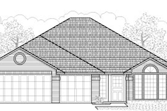 Exterior - Front Elevation for Traditional House Plan #65-204 - 4 bed, 2 bath