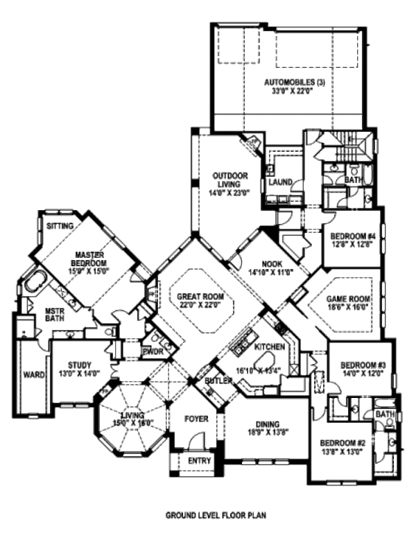 European Floor Plan - Main Floor Plan #141-296