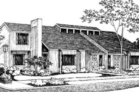 Exterior - Front Elevation for Modern House Plan #303-416 - 3 bed, 1.5 bath