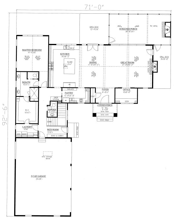 House Design - Modern Floor Plan - Main Floor Plan #437-108