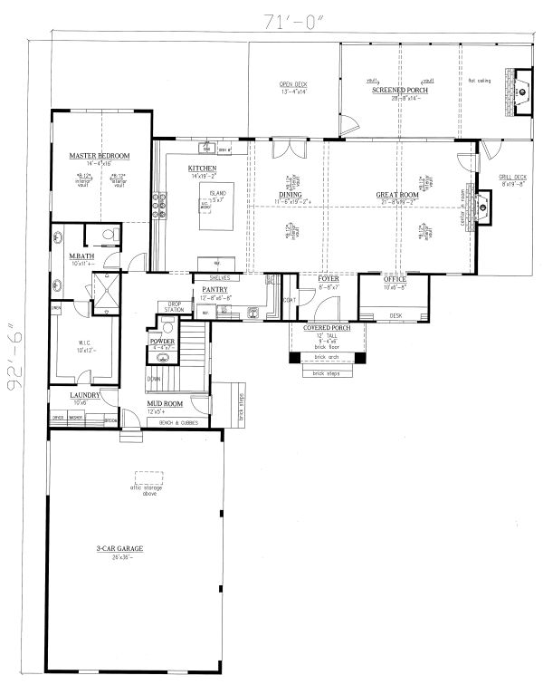 Home Plan - Modern Floor Plan - Main Floor Plan #437-108