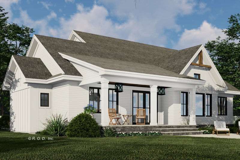 Home Plan - Exterior - Rear Elevation 1 for Farmhouse House Plan #51-1569 - 3 bed, 3 bath