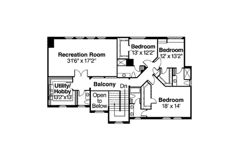 Home Plan - Floor Plan - Upper Floor for Craftsman House Plan #124-607 - 5 bed, 7 bath