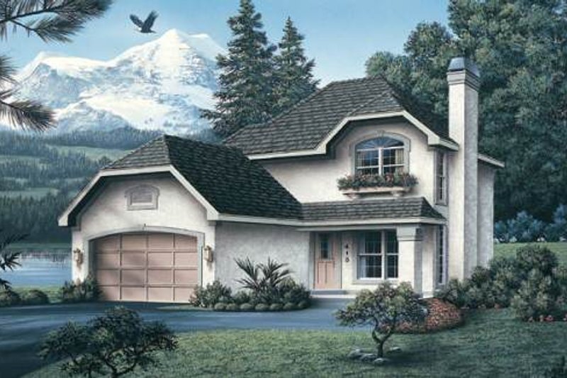 Dream House Plan - European Exterior - Front Elevation Plan #57-133