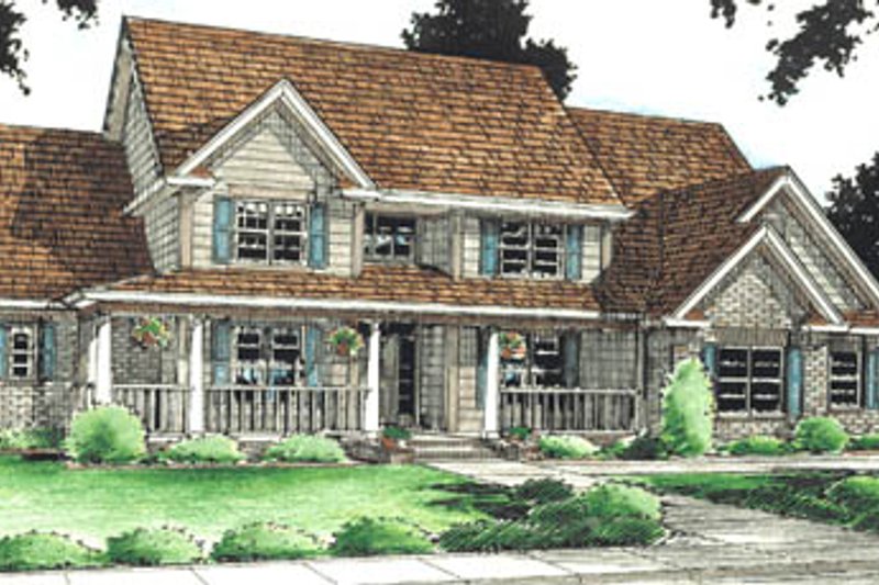 Architectural House Design - Country Exterior - Front Elevation Plan #20-200