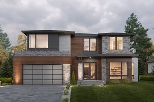 Contemporary Exterior - Front Elevation Plan #1066-254