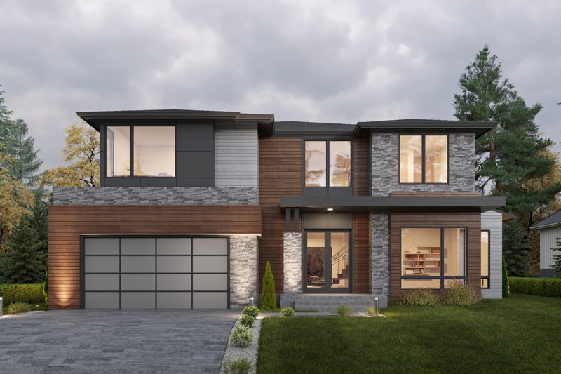House Design - Contemporary Exterior - Front Elevation Plan #1066-254