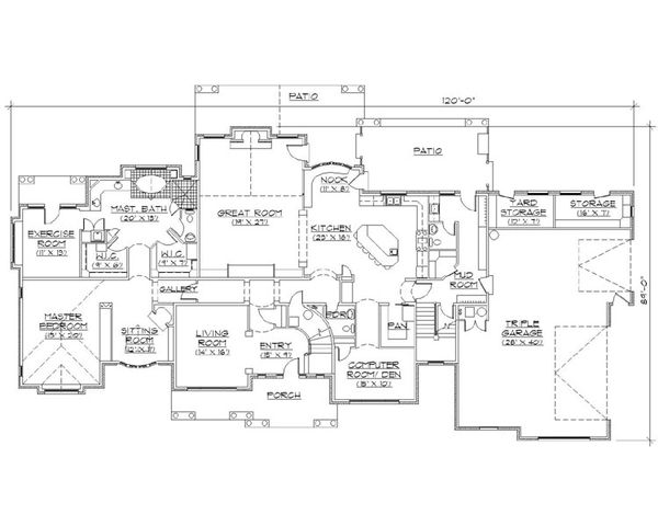 Architectural House Design - European Floor Plan - Main Floor Plan #5-453