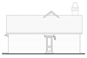 Exterior - Rear Elevation for Traditional House Plan #430-323, 1 bath