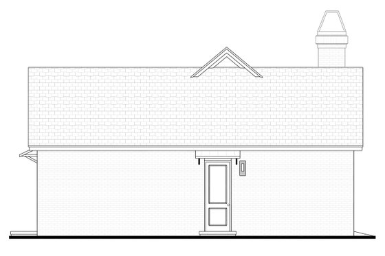 Exterior - Rear Elevation for Traditional House Plan #430-323, 1 bath