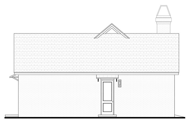 House Plan Design - Exterior - Rear Elevation for Traditional House Plan #430-323, 1 bath