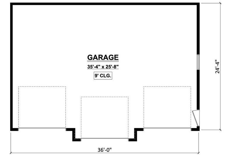 House Blueprint - Floor Plan - Main Floor for Country House Plan #1089-27, 0 bath