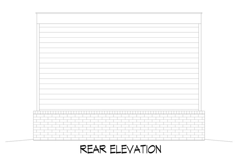 Architectural House Design - Exterior - Rear Elevation for Colonial House Plan #932-1161, 0 bath
