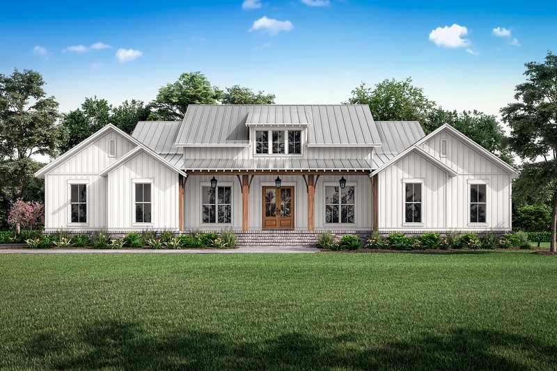 Architectural House Design - Exterior - Front Elevation 3 for Farmhouse House Plan #430-224 - 3 bed, 2 bath