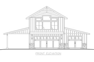 Exterior - Front Elevation 3 for Craftsman House Plan #117-982 - 1 bed, 1 bath