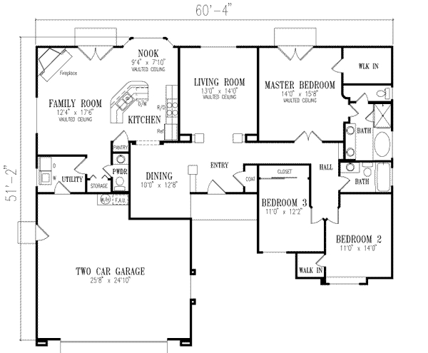Dream House Plan - Traditional Floor Plan - Main Floor Plan #1-393