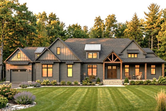 Exterior - Front Elevation 3 for Country House Plan #1089-72 - 3 bed, 3.5 bath