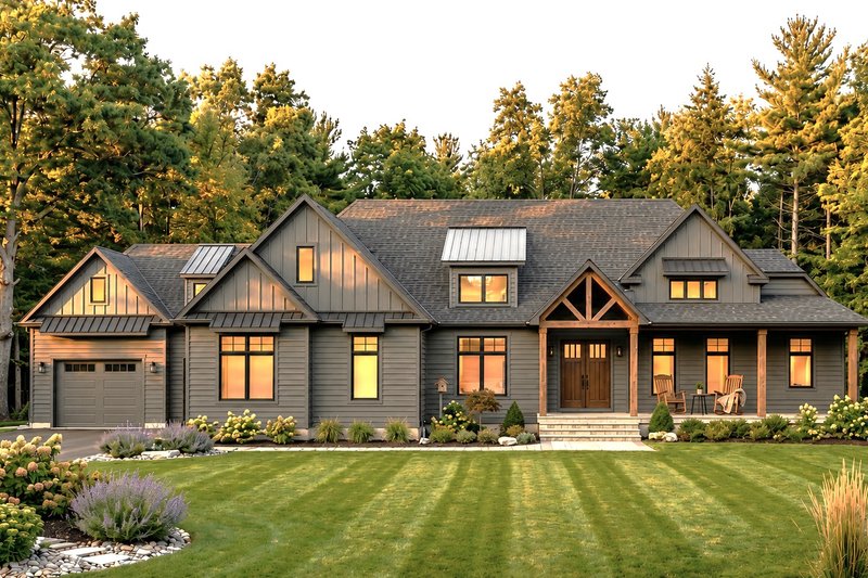 Architectural House Design - Exterior - Front Elevation 3 for Country House Plan #1089-72 - 3 bed, 3.5 bath