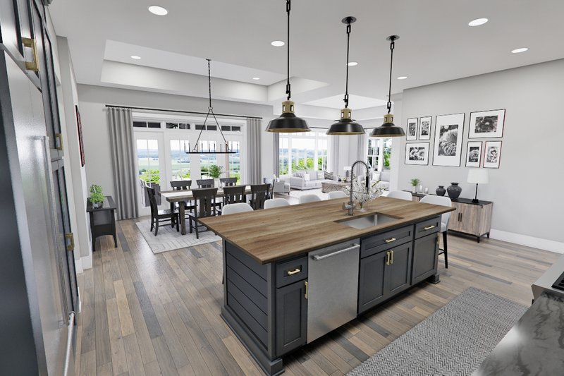 House Blueprint - Interior - Kitchen 1 for Ranch House Plan #51-1326 - 3 bed, 2.5 bath