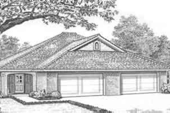 Exterior - Front Elevation for Traditional House Plan #310-445 - 3 bed, 2 bath