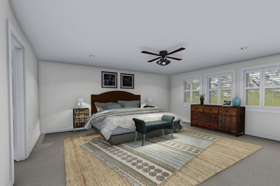 Interior - Master Bedroom for Farmhouse House Plan #1060-1 - 4 bed, 2.5 bath