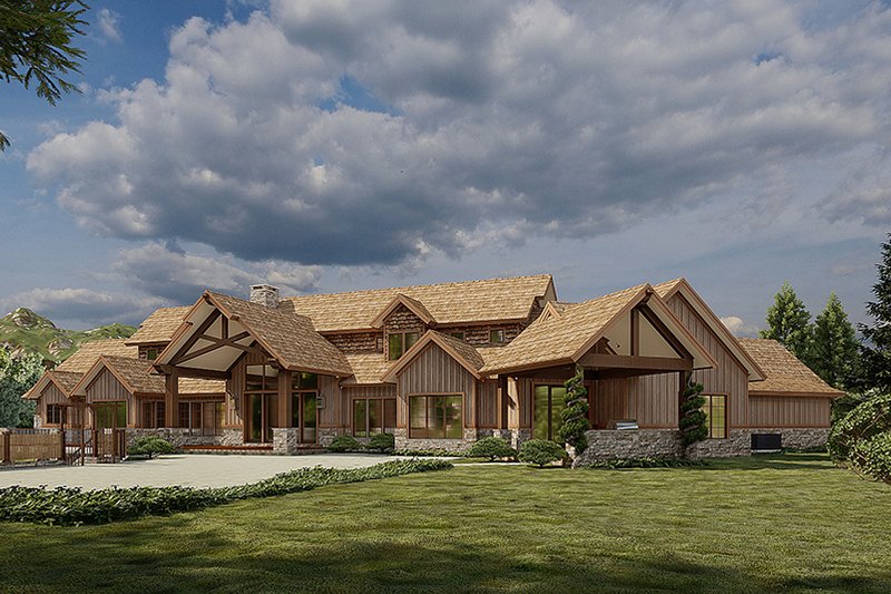 Dream House Plan - Exterior - Other Elevation 1 for Craftsman House Plan #923-179 - 4 bed, 5.5 bath