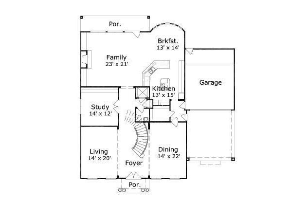 European Floor Plan - Main Floor Plan #411-468