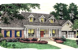Colonial Exterior - Front Elevation Plan #406-256