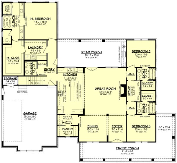 Farmhouse Floor Plan - Main Floor Plan #430-307