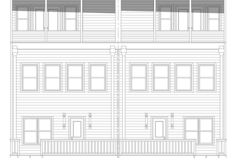 House Plan Design - Exterior - Rear Elevation for Contemporary House Plan #932-1428 - 8 bed, 8 bath