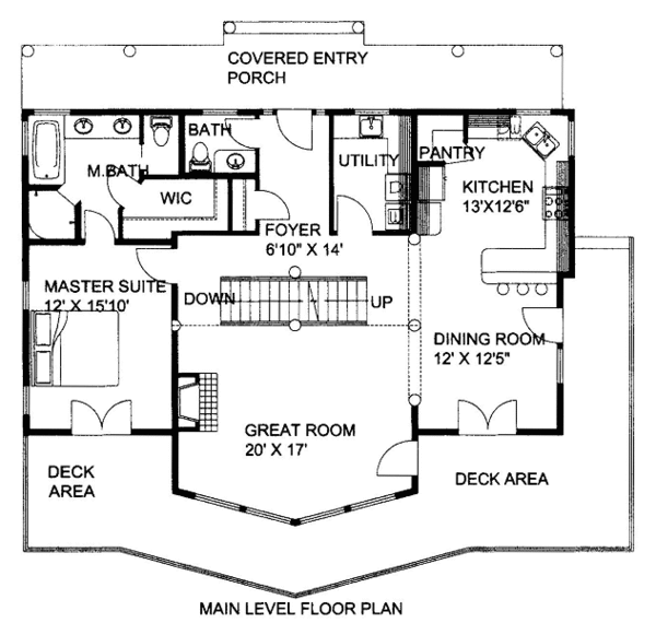 Log Floor Plan - Main Floor Plan #117-675