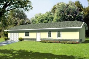 Ranch Exterior - Front Elevation Plan #1-131