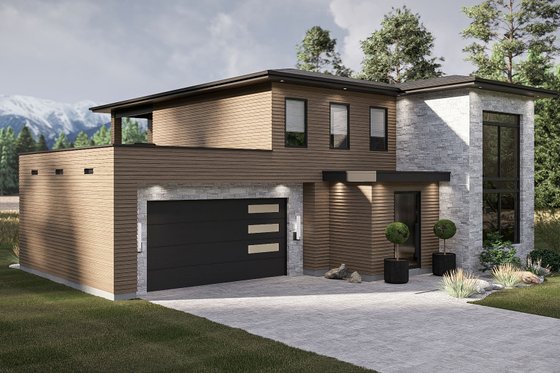 Exterior - Other Elevation 2 for Modern House Plan #455-732 - 4 bed, 2.5 bath