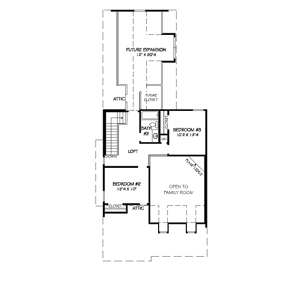 European Floor Plan - Upper Floor Plan #424-83