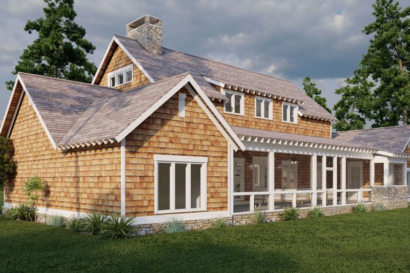 House Plan Design - Exterior - Rear Elevation 2 for Craftsman House Plan #17-3419 - 3 bed, 3 bath