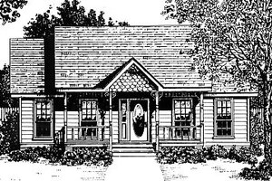 Country Exterior - Front Elevation Plan #14-153