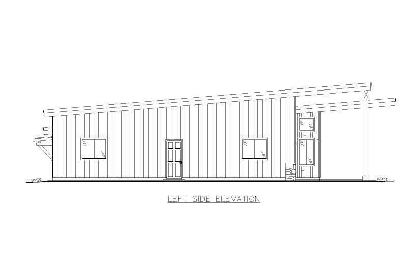 Home Plan - Exterior - Other Elevation for Contemporary House Plan #117-1080 - 3 bed, 2 bath