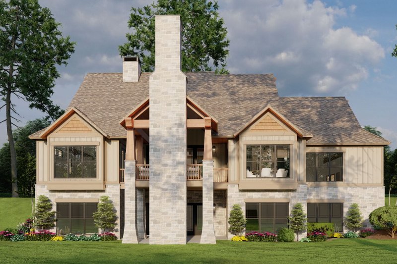 Architectural House Design - Exterior - Rear Elevation for Country House Plan #17-2596 - 5 bed, 6 bath