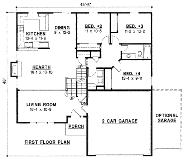 Traditional Floor Plan - Main Floor Plan #67-761