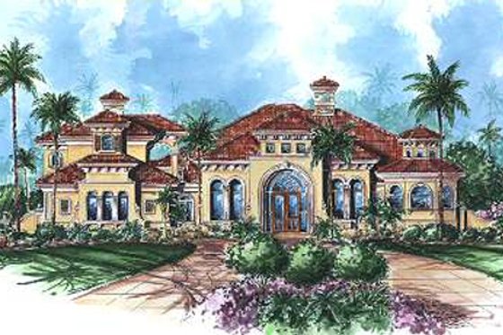Exterior - Other Elevation 1 for Mediterranean House Plan #27-273 - 4 bed, 4.5 bath
