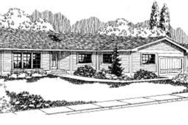 Dream House Plan - Ranch Exterior - Front Elevation Plan #60-317