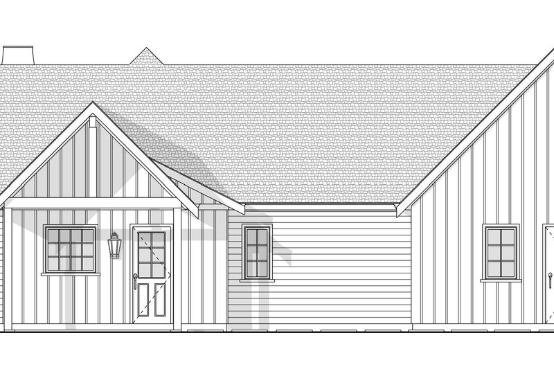 Dream House Plan - Exterior - Rear Elevation 2 for Farmhouse House Plan #1114-8 - 2 bed, 2 bath